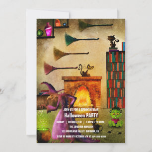 Spooktaculaire Dark Haunted House Halloween Party  Kaart