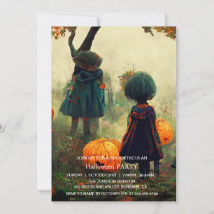 Spooktaculaire Dark Haunted House Halloween Party  Kaart