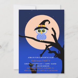 Spooktaculaire Dark Haunted House Halloween Party Kaart