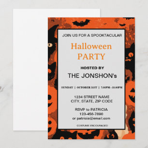Spooktaculaire Dark Haunted House Halloween Party  Kaart