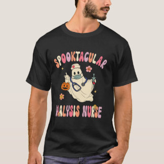 Spooktaculaire Dialyse Verpleegster Retro Hallowee T-shirt