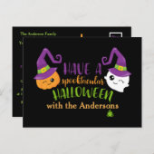 Spooktaculaire Halloween Custom Invitation Uitnodiging Briefkaart (Voorkant / Achterkant)
