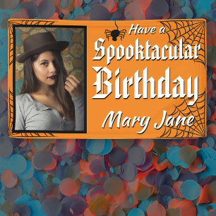 Spooktaculaire halloween foto van Birthday Spandoek