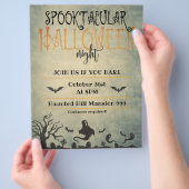 Spooktaculaire halloween nacht flyer (Hand)