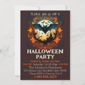 Spooktaculaire halloween-partij kaart (Voorkant)