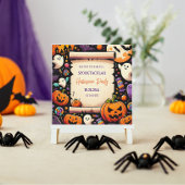 Spooktaculaire halloween-partij kaart