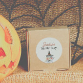 Spooktaculaire Halloween Verjaardagsgunst Ronde Sticker