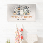Spooktaculaire Kinder Halloween-verjaardag Spandoek (Insitu)