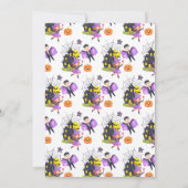 Spooktaculaire Paarse Roze Halloween Verjaardag Kaart (Achterkant)