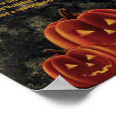 Spooktaculaire pompoenen van Halloween Poster (Hoek)