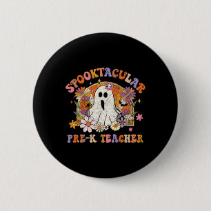 Spooktaculaire Pre-K Teacher Happy Halloween Match Ronde Button 5,7 Cm