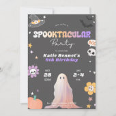 Spooktaculaire Schattigee Halloween Verjaardagsfee Kaart (Voorkant)