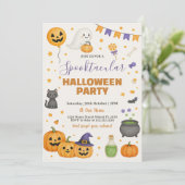 Spooktaculaire uitnodiging van Halloween Party (Staand voorkant)