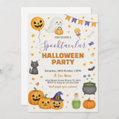 Spooktaculaire uitnodiging van Halloween Party (Voorkant / Achterkant)