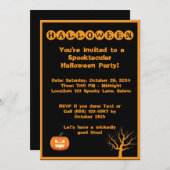 Spooktaculaire uitnodiging van Halloween Party (Voorkant / Achterkant)