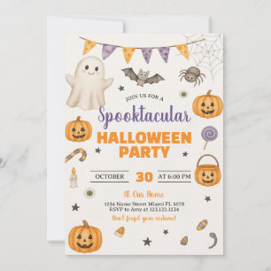 Spooktaculaire uitnodiging van Halloween Party