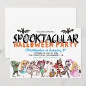Spooktaculaire uitnodiging voor Birthday (Voorkant / Achterkant)