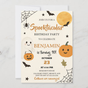 Spooktaculaire uitnodiging voor Birthday