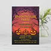 Spooktaculaire vleermuizen en Jack-O'-Lanterns Hal Kaart (Staand voorkant)