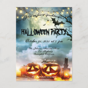 Spooktaculaire volledige Moon Halloween Party nodi Uitnodiging Briefkaart