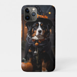 Spooktacular Berner Dog: Een Halloween Howl-o-Ween iPhone 11 Pro Hoesje