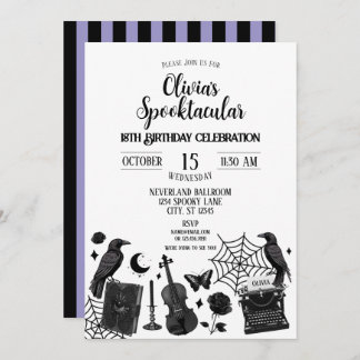 Spooktacular Birthday Party Invitation Kaart