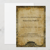 Spooktacular Dark  Gothic Halloween Party Kaart (Voorkant / Achterkant)