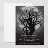 Spooktacular Dark Haunted Forest Halloween Party Kaart (Voorkant / Achterkant)
