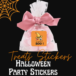 Spooktacular Face Boo Halloween Vierkante Sticker
