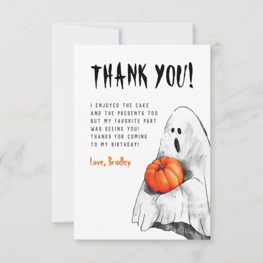 Spooktacular Fantôme Anniversaire Merci (Devant)