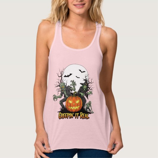 Spooktacular Fun Halloween Night Tee Tanktop (Voorkant)