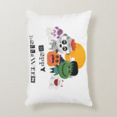 Spooktacular Fun met 'Happy Halloween' Kinder Gooi Accent Kussen (Voorkant(Verticaal))