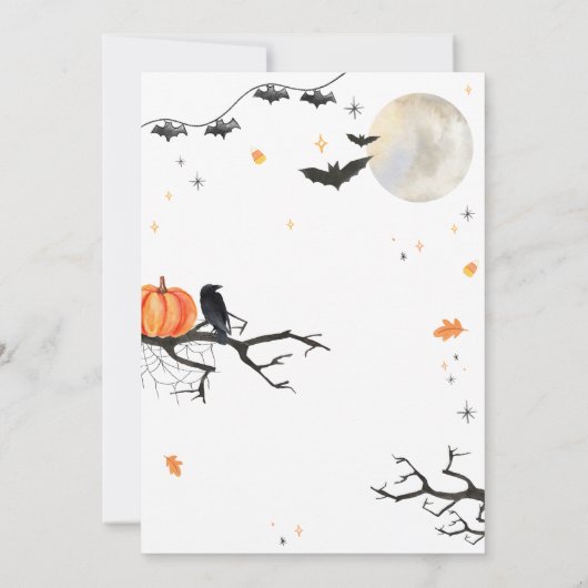 Spooktacular Ghost Halloween Party Kaart (Achterkant)