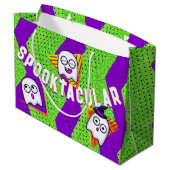Spooktacular Ghosts Green Party Bag Groot Cadeauzakje (Achterkant Gekanteld)