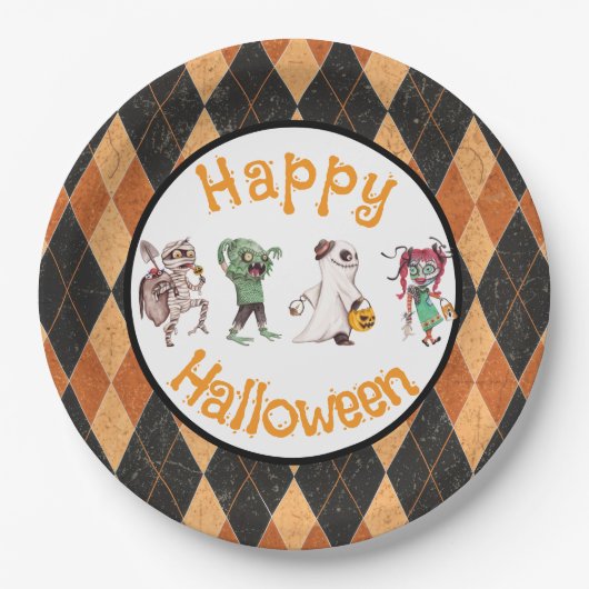 Spooktacular Halloween Bash Papieren Bordje (Voorkant)