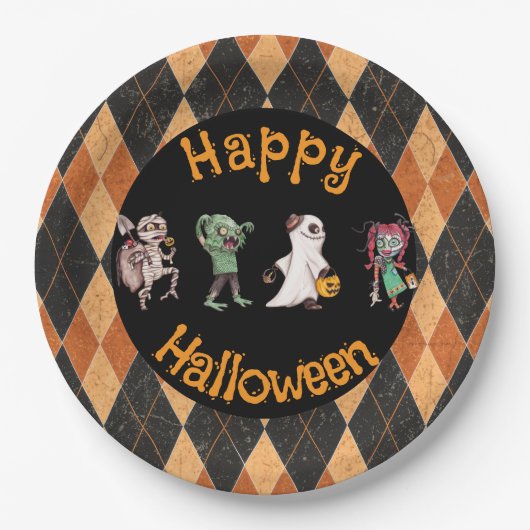 Spooktacular Halloween Bash Papieren Bordje (Voorkant)