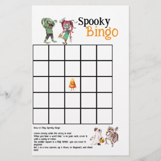 Spooktacular Halloween Bash Spooky Bingo Kaart