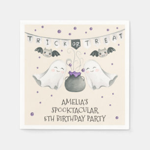 Spooktacular Halloween Ghost Birthday Party Napkin Servet