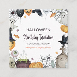 Spooktacular Halloween Invitation Kaart