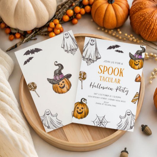 Spooktacular Halloween Party Cute Kids Halloween Kaart