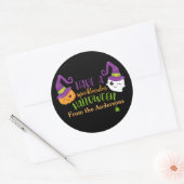 Spooktacular Halloween Party gepersonaliseerde gun Ronde Sticker (Envelop)