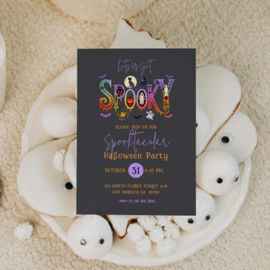 Spooktacular Halloween Party Invitation Kaart