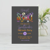 Spooktacular Halloween Party Invitation Kaart (Staand voorkant)