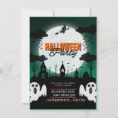SpookTacular Haunted Castle Halloween Party Invite Kaart (Voorkant)