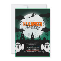 SpookTacular Haunted Castle Halloween Party Invite
