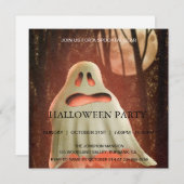 Spooktacular Haunted House Halloween Party Ghost Kaart (Voorkant / Achterkant)