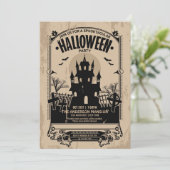  Spooktacular Haunted House Halloween Party Kaart (Staand voorkant)