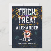 Spooktacular Kleurrijke Spider Halloween Verjaarda Kaart (Voorkant)