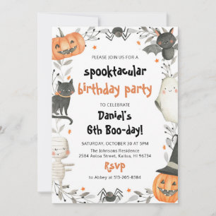 Spooktacular Leuke Halloween Verjaardag uitnodigin Kaart