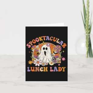 Spooktacular Lunch Lady Happy Halloween Spooky Mat Kaart